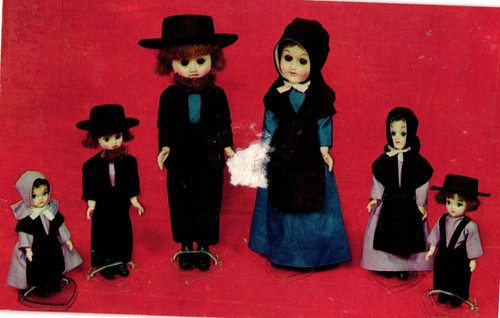 Vintage posted postcard amish - posted,