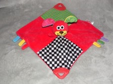 Nuby puppy comforter soft toy red dog blankie soother rattle