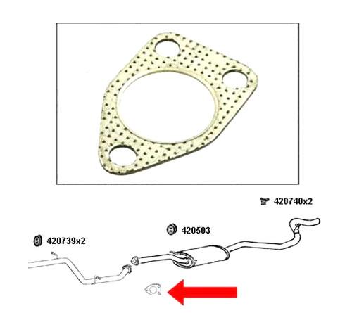 Exhaust gasket for mitsubishi - exhaust,