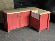 Corner Belfast Sink Unit & 46 Or 60cm Sink Included (Left Or right Side)