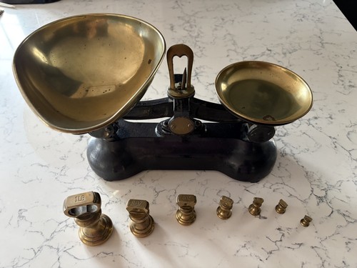 Vintage kitchen scales black - vintage,