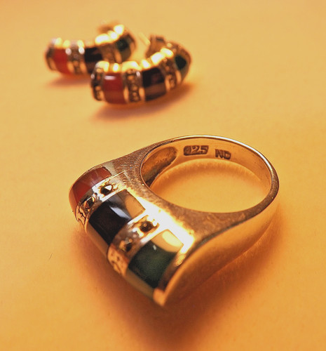 Ring earring set vintage - ,
