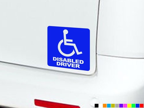 Disabled driver car stickers - car,
