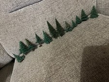 Model Railway 12x Plastic Fir Trees Scenery HO OO Scale 1:87 Railway Layout