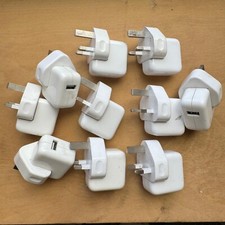 10 x Genuine Apple 10W USB iPad & iPhone Adapter Charger With Plug A1357