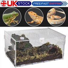 Acrylic Reptile Terrarium Climbing Pet Breeding Box Lizards Turtle Feeding Tank