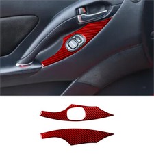 2Pcs Red Carbon Fiber Interior
