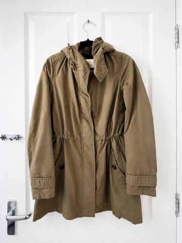 Military style khaki hooded - khaki,