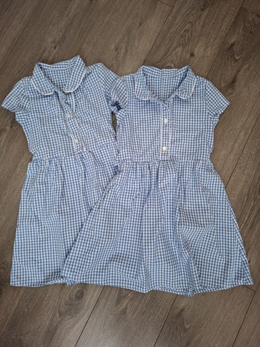Girls blue gingham - gingham, school