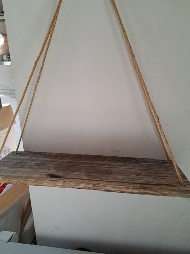 Three wooden hanging - wooden, rope