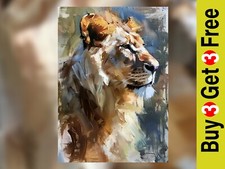 Majestic Lion Profile 5"x7"