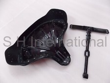 Police Solo Seat Harley Leather With T-Bar Knucklehead Panhead Shovel TC Bobber