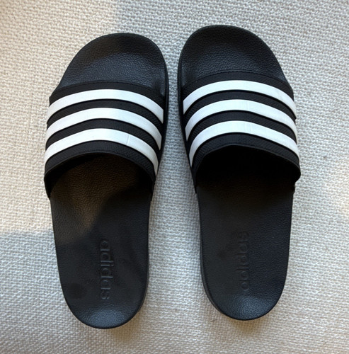 Adidas adilette black white - adidas, black/white