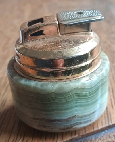 Vintage gold tone green - tone, onyx