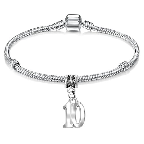 Girls silver plated charm - girls,