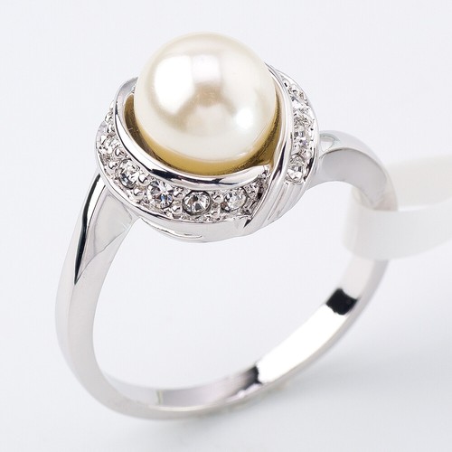 R195 solitaire 8mm - 8mm, pearl