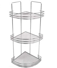 3 Tier Stainless Steel Corner Shower Caddy Bathroom Storage Organizer Basket