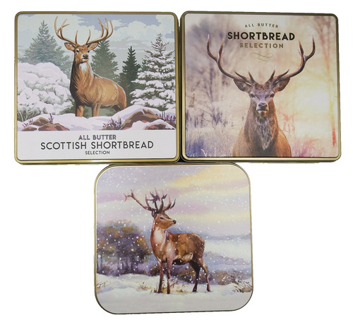 Shortbread empty biscuit tins - empty,