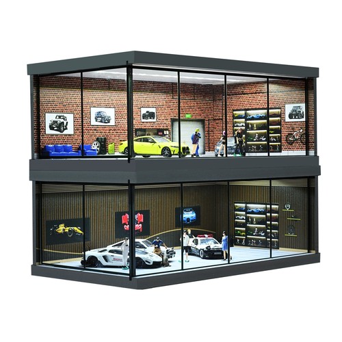 Car parking lot diorama - 1/43,