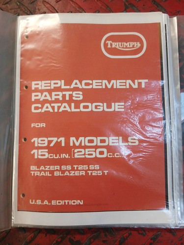 Triumph parts catalogue for - catalogue,
