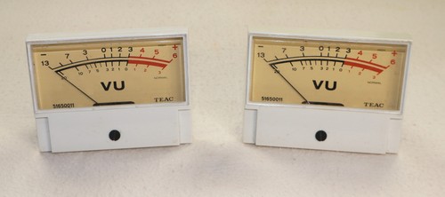 Teac 516500h meters new old - vu,