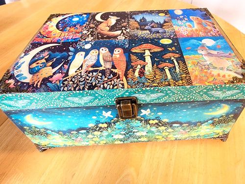 Handmade decoupage wooden box - handmade,