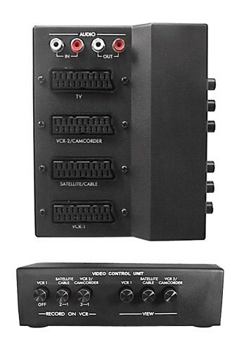 Scart way switch box with - scart, 3