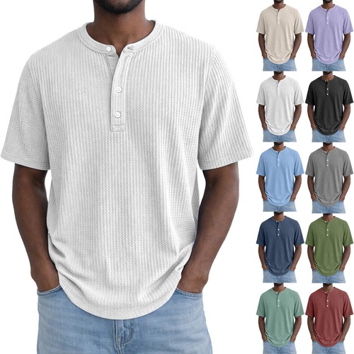 Mens button tops loose - tops, short
