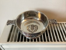 PEWTER QUAICH BY SCOTTISH PIPER