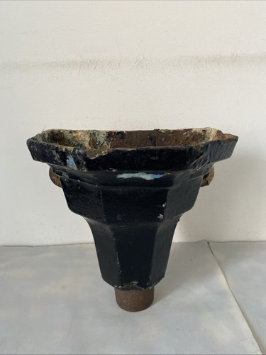 Antique black cast iron - iron, hopper