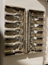Antique German steel hinged 2 piece chocolate bottles mould No.11015 Booderas
