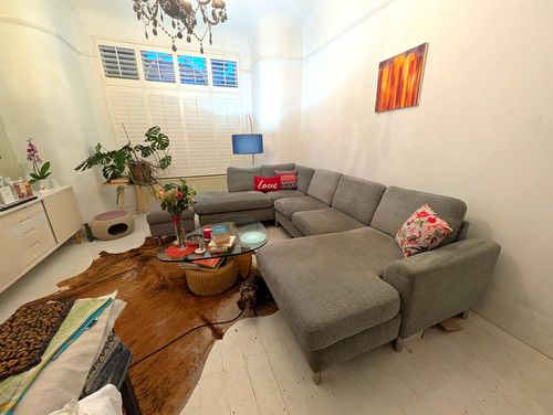 Grey fabric sectional corner - fabric,