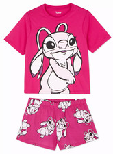 Ladies Pyjamas DISNEY ANGEL Woman 6 to 24 T-Shirt Shorts PJs Nightwear Primark