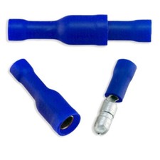 Blue Solderless Crimp Bullet