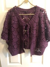 Ladies Dorothy perkins Purple wool effect wrap, extra large