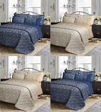 Kew Jacquard Duvet Cover Set Easy Care Double King Super King Size Quilt Bed Set