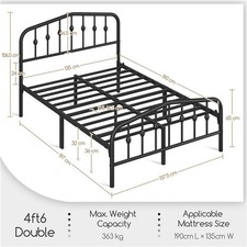 Double Metal Platform Bed