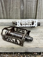 Vintage BSA Quill Type Steel Bicycle Pedals