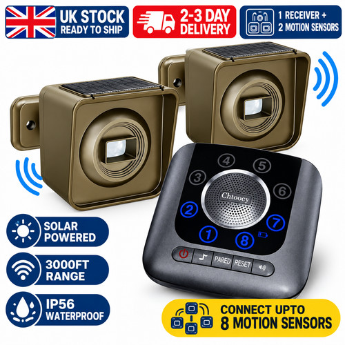 Solar driveway alarm wireless - driveway,