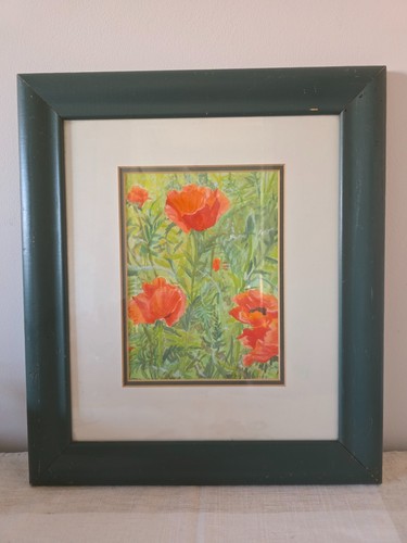 Framed original poppy - framed,