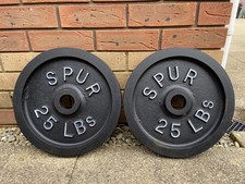 2 x 25lb (11kg) Spur Olympic Weight Plates