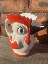 Art Deco Jug Red White Rooster