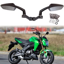 Motorcycle Rearview Side Mirrors Carbon 10mm For Kawasaki Z1000 Z900 Z250 Z125