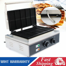 Commercial No-Stick Waffle Maker Electric Waffle Machine 220V Stainless Steel