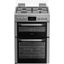 Hotpoint HDG6GDCX Gas Cooker 60cm Free Standing Stainless Steel New