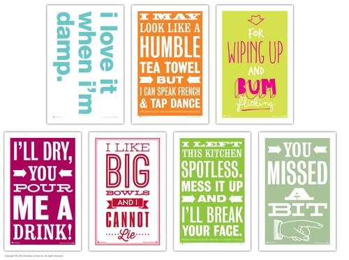 Funny humorous tea towels - funny,