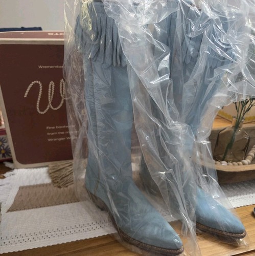 Vintage 1960s blue suede - vintage,