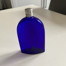 Vintage Cobalt Blue Bourjois Perfume Bottle. Empty