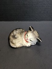 VTG Ceramic Black White Tabby