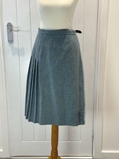Vintage 70s Wool Pleated Back Kilt Skirt Sz 8